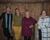 Gilles Saulnier, à gauche, est devenu président de la SAC. Il est accompagné de Natalie Robichaud, directrice générale, de Mary Ann Gauvin, présidente sortante devenue vice-présidente, et Lorraine Saulnier, trésorière. &mdash; PHOTO: Richard Landry