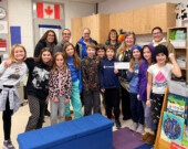 La classe qui a réussi à changer le site web de sa ville. &mdash; Photo : Courtoisie site web La Clé de Penetanguishene