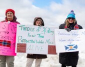 Une manifestation à Shelburne, le 4 mars, contre les coupes budgétaires provinciales dans le domaine des arts et de la culture. &mdash; PHOTO: Adam Bissonnette Photography