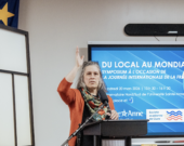 Natalie Robichaud, directrice générale de la Société acadienne de Clare, lors du premier Symposium de la Journée internationale de la Francophonie. &mdash; PHOTO: Nicolas Jean