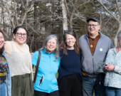 De la gauche vers la droite: Amy Paradis, Stéphanie St-Pierre, Germaine Comeau, Stéphanie Maillet, Daniel Robichaud et Maryann Gauvin.  &mdash; PHOTO: Shannon Nickerson