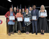 Les neuf récipiendaires du prix de la Semaine de l’Éducation. &mdash; PHOTO: De gracieuseté