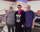 Marcel LeFort, Atika Bayebane et Roger Boudreau, le 25 avril 2026. &mdash; PHOTO: Facebook de Centre Communautaire Étoile de l’Acadie