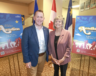 Colton LeBlanc, ministre des Affaires acadiennes et de la Francophonie, et Denise Comeau Desautels, présidente de la Fédération acadienne de la Nouvelle-Écosse, étaient présents au lancement du Mois du patrimoine acadien le jeudi 30 juillet à Truro. &mdash; Photo: Affaires acadiennes et francophonie