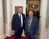 Le député de Chéticamp-Margarees-Pleasant Bay, Claude Bourgeois, la première journée à l’Assemblée législative de la Nouvelle-Écosse, avec son collègue Greg Morrow, député de Guysborough-Tracadie.  &mdash; PHOTO: Facebook - Greg Morrow for Guysborough-Tracadie