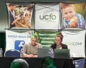 La présidente du CA Renée-Claude Goulet et la directrice générale de l'UCFO, Roxanne Lormand.  