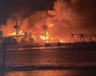 Au plus fort de l'incendie, tout le bâtiment était la proie des flammes.  &mdash; Photo: Caméra de nuit.