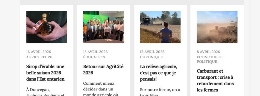   IMAGE : Capture d'écran Journal Agricom