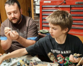 Vincent Desrochers partage sa passion avec ses amis et sa famille. &mdash; Photo : Fournie