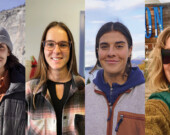 Les moniteurs et monitrices viennent au Yukon au travers du programme Odyssée, un programme fédéral d’une année qui laisse la personne choisir dans quelle province ou territoire il ou elle veut travailler. De gauche à droite : Guillaume Roy-Arseneault, Rachel Benoit, Geneviève Davis et Camille Gosselin. &mdash; Photos : Fournies