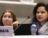 Pour Alison Dickson, à la tête de la délégation canadienne lors de la Convention de Minamata, les discussions et travaux ont été très encourageants car plusieurs consensus ont été conclus. &mdash; Photo: Fournie