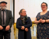 Le Gala de reconnaissance des bénévoles permet de souligner et de reconnaître l’importance de la contribution des bénévoles au sein des différentes associations franco-yukonnaises. Une soixantaine de personnes étaient présentes lors de la soirée. Cette année, il y a eu une sélection de trois finalistes : Luc Laferté, Danielle Bonneau et Anne-Sophie Berthelot. &mdash; Photo : Maryne Dumaine