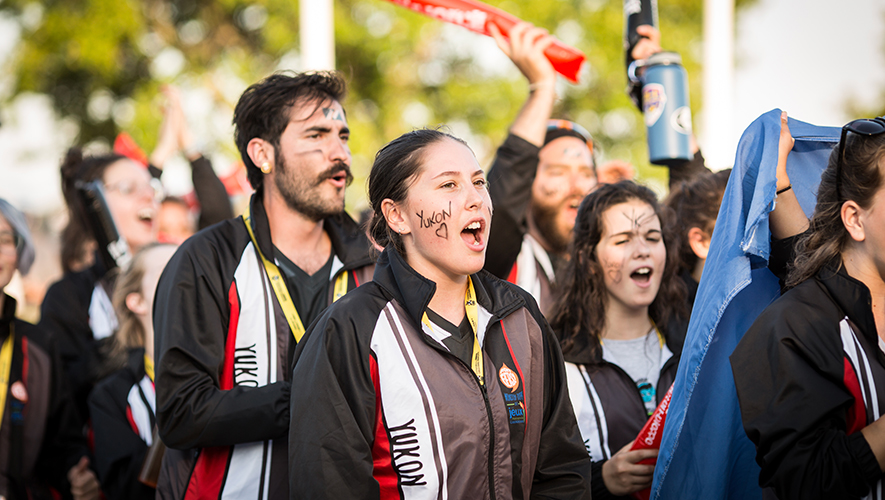 La délégation du Yukon a participé aux derniers Jeux de la francophonie canadienne de 2017 qui se déroulaient à Moncton-Dieppe au Nouveau-Brunswick. &mdash; Photo : Fédération de la jeunesse canadienne-française