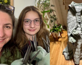 Pour Sandra St-Laurent et Chloé Cashaback-St-Laurent, dans le futur, « au lieu que ça soit le lion ou bien l’ours qui est le roi des animaux, le tardigrade, c’est l’animal universel qui va être le plus grand animal. » À travers leur œuvre, les deux artistes présentent donc le « couronnement du tardigrade, comme roi des animaux du futur. » &mdash; Photo : Sandra St-Laurent