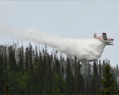 En date du début septembre, 143 feux de forêt se sont déclarés. Des alertes d’évacuation ont été annoncées également dans les régions de Dawson, Mayo et Beaver Creek. &mdash; Photo : Services de protection du Yukon