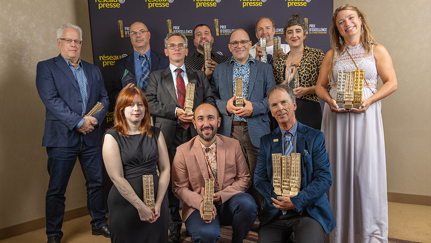 Quatorze Prix d’excellence ont été remis aux journaux de la francophonie canadienne, le 12 septembre dernier à Ottawa. Deux prix ont aussi été remis à Francopresse. &mdash; Photo : Hamza Bennani / Réseau.Presse