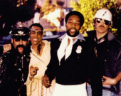 Les Village People, en 1978. Un groupe iconique. &mdash; Photo : Wikimedia Commons