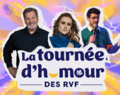L’affiche de l’édition 2026 de la Tournée d’humour des RVF, qui s’arrête à Whitehorse. &mdash; Photo : Réseau Dialogue