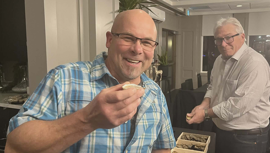 Stephan Poirier avec Cyr Couturier
 &mdash; Photo : Fournie