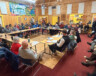 La communauté locale s’est mobilisée en grand nombre pour cette réunion publique. La salle était pleine et plusieurs ont parlé d’une « participation record. » &mdash; Photo : Marie-Claude Nault