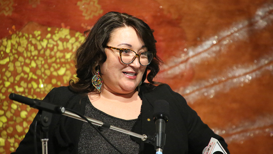 Math’ieya Alatini, grande cheffe du Conseil des Premières Nations du Yukon. &mdash; Photo : Maryne Dumaine