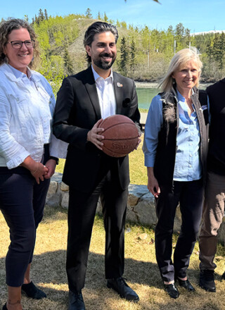 Caroline Anderson, Jen Gehmair, Jason Ribiero, Stacy Lewis et Scott Berdahl lors de la conférence du 2 juin dernier. &mdash; Photo : Angélique Bernard