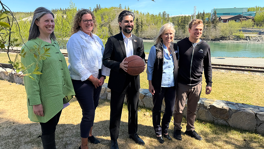 Caroline Anderson, Jen Gehmair, Jason Ribiero, Stacy Lewis et Scott Berdahl lors de la conférence du 2 juin dernier. &mdash; Photo : Angélique Bernard
