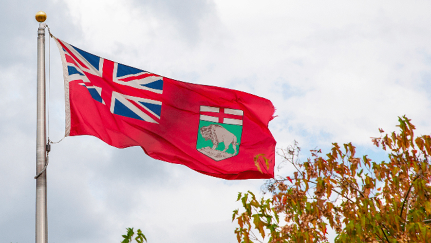 Le drapeau du Manitoba. &mdash; Photo : Alicia Régnier   