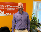 Marc Champagne est à la barre de la Commission scolaire francophone du Yukon depuis 2015. Il quittera ses fonctions en février 2027. &mdash; Photo : Angélique Bernard