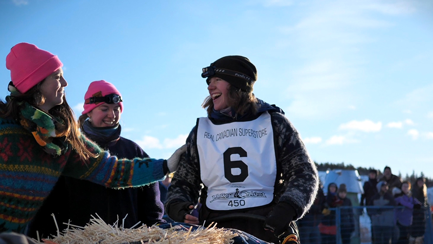 En 2023, Louve Tweddell finissait la YQ450, une course de 450 milles entre Whitehorse et Dawson. Il s’agissait alors de sa plus longue distance. &mdash; Photo : Morgan Sapir