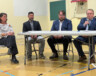 Sharon McCoubrey, directrice de l’ÉWES, Martin Turpin, directeur des écoles, Fred Jay, adjoint par intérim de la sous-ministre, Voirie et Travaux publics, et Scott Kent, ministre de l’Éducation. &mdash; Photo : Maryne Dumaine
